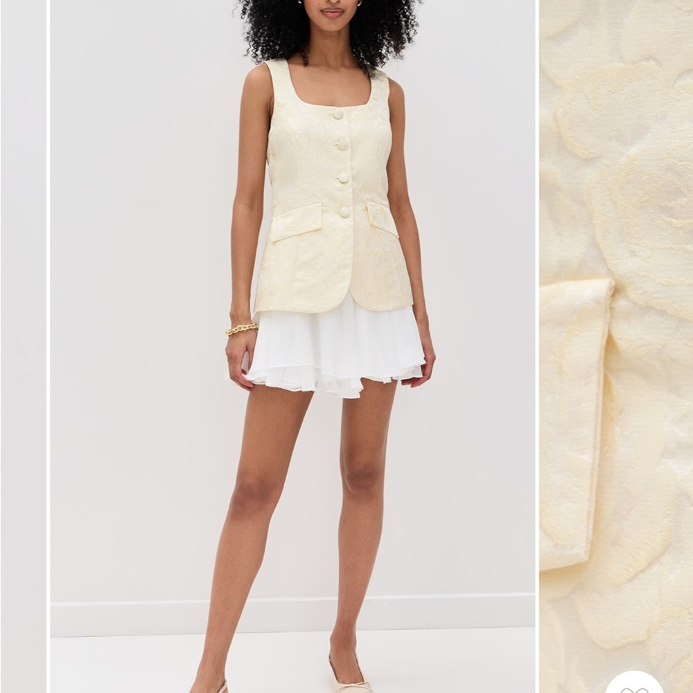 Amanda Uprichard Cream Mini Dress